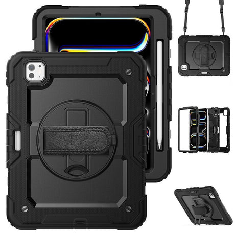 Калъф с Дръжка за iPad Pro 11 2025-2024, Tech-Protect Solid360 Case, Черен (4)