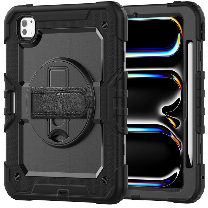 Калъф с Дръжка за iPad Pro 11 2025-2024, Tech-Protect Solid360 Case, Черен (3)