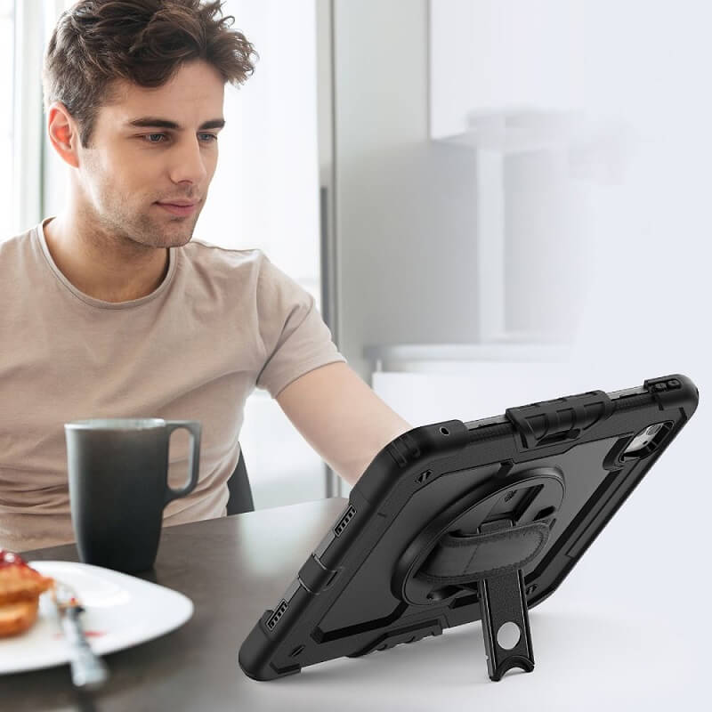 Калъф с Дръжка за iPad Pro 11 2025-2024, Tech-Protect Solid360 Case, Черен (7)