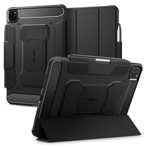 Противоударен Калъф за iPad Pro 11 2025-2024, Spigen Rugged Armor Pro Case, Черен