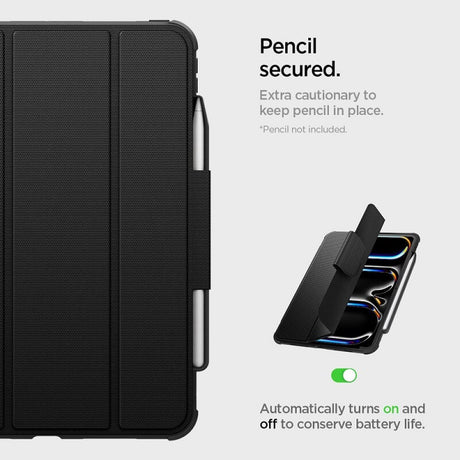 Противоударен Калъф за iPad Pro 11 2025-2024, Spigen Rugged Armor Pro Case, Черен (9)