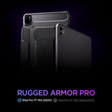 Противоударен Калъф за iPad Pro 11 2025-2024, Spigen Rugged Armor Pro Case, Черен (6)