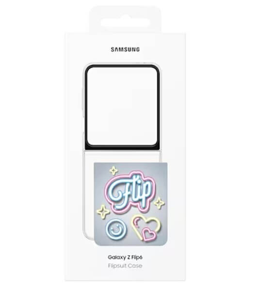 Оригинален Калъф за Samsung Z Flip 7 FE/Z Flip 6, FlipSuit Case EF-ZF741CTEGWW, Прозрачен (6)