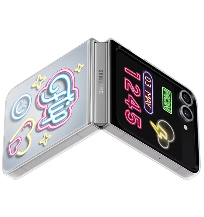 Оригинален Калъф за Samsung Z Flip 7 FE/Z Flip 6, FlipSuit Case EF-ZF741CTEGWW, Прозрачен (5)
