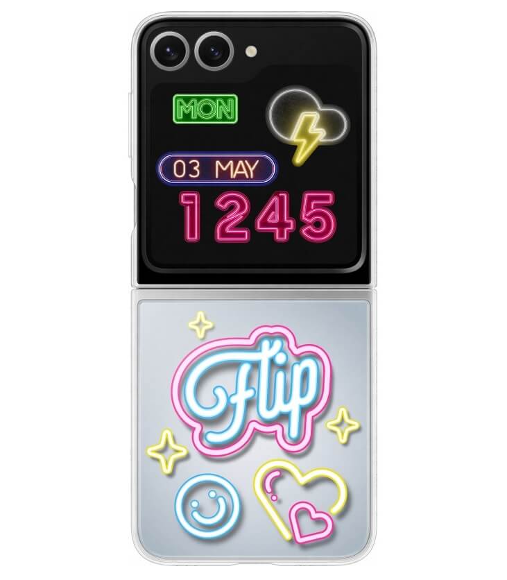 Оригинален Калъф за Samsung Z Flip 7 FE/Z Flip 6, FlipSuit Case EF-ZF741CTEGWW, Прозрачен