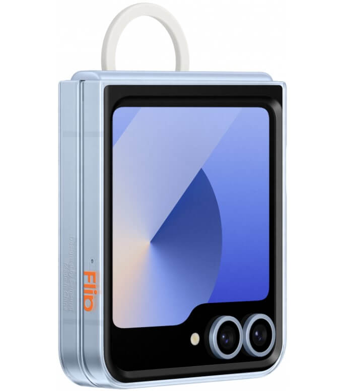 Оригинален Калъф за Samsung Z Flip 7 FE/Z Flip 6, Clear Case EF-QF741CTEGWW, Прозрачен (4)