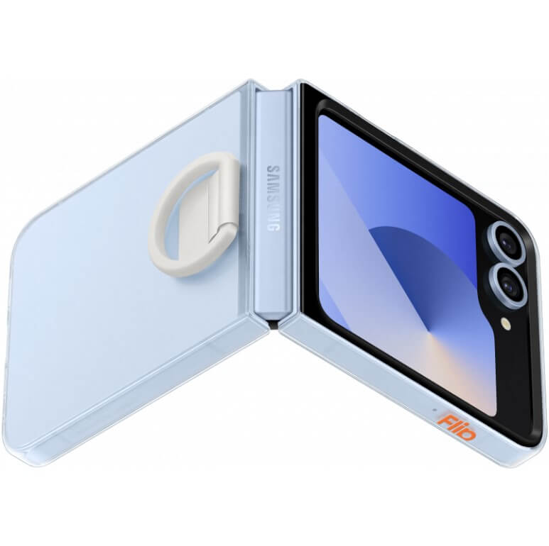 Оригинален Калъф за Samsung Z Flip 7 FE/Z Flip 6, Clear Case EF-QF741CTEGWW, Прозрачен (6)
