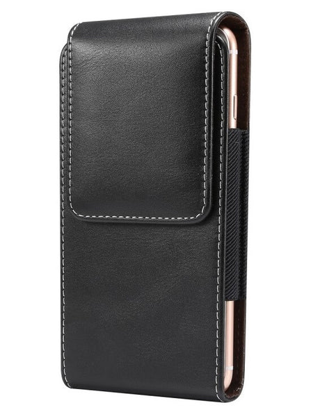 Универсален Калъф-Джоб за Колан, Leather Belt Case 17x9, Черен