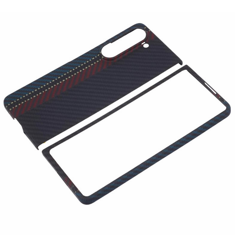 Карбонов Калъф за Samsung Z Fold 5, Aramid Fiber Case, Черен (2)