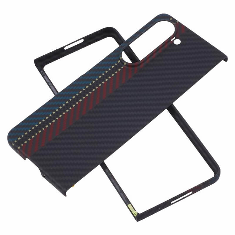 Карбонов Калъф за Samsung Z Fold 5, Aramid Fiber Case, Черен (3)
