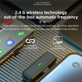 Безжичен Микрофон-Брошка 2 броя с USB-C Приемник, Черен (6)