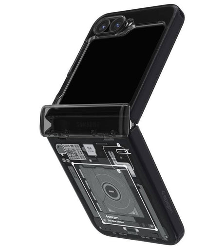 Калъф с Предпазител за Samsung Z Flip 7 FE/Z Flip 6, Spigen Zero One Ultra Hybrid Pro Case, Черен