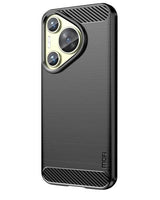 Противоударен Калъф за Huawei Pura 70, Premium Carbon Case, Черен (2)
