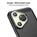 Противоударен Калъф за Huawei Pura 70, Premium Carbon Case, Черен (5)