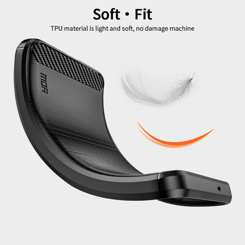 Противоударен Калъф за Huawei Pura 70, Premium Carbon Case, Черен (4)