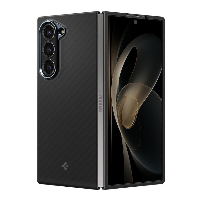 Карбонов Калъф за Samsung Z Fold 6, Spigen AirSkin Aramid Case, Черен (3)