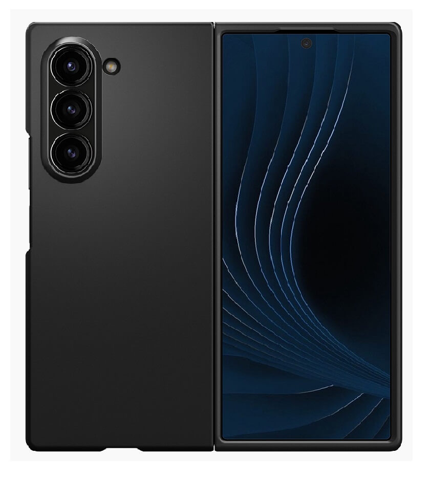 Тънък Калъф за Samsung Z Fold 6, Spigen AirSkin Case, Черен (2)