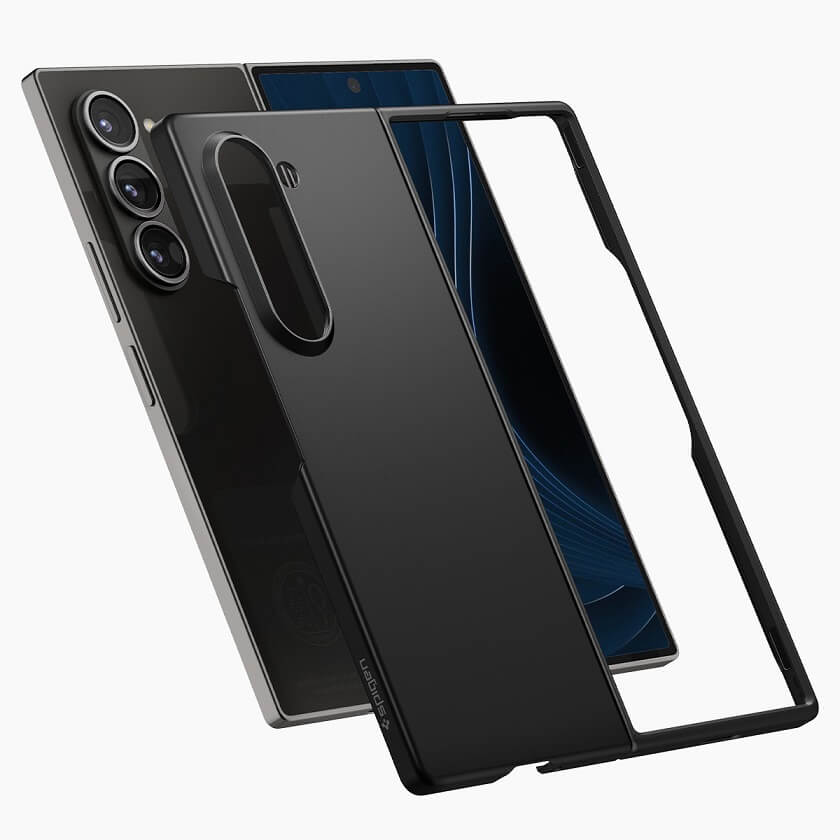 Тънък Калъф за Samsung Z Fold 6, Spigen AirSkin Case, Черен (4)