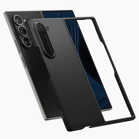Тънък Калъф за Samsung Z Fold 6, Spigen AirSkin Case, Черен (4)