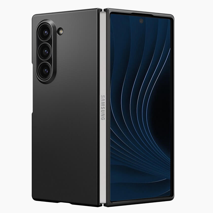 Тънък Калъф за Samsung Z Fold 6, Spigen AirSkin Case, Черен (3)