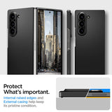 Тънък Калъф за Samsung Z Fold 6, Spigen AirSkin Case, Черен (9)