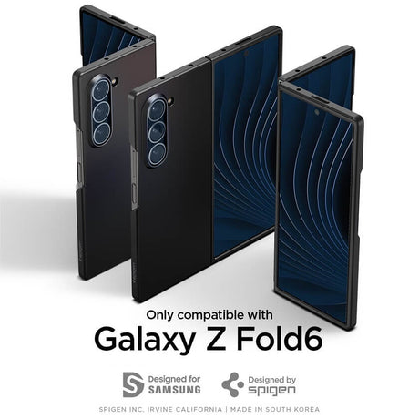 Тънък Калъф за Samsung Z Fold 6, Spigen AirSkin Case, Черен (6)