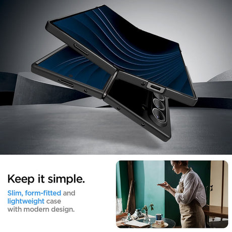 Тънък Калъф за Samsung Z Fold 6, Spigen AirSkin Case, Черен (8)
