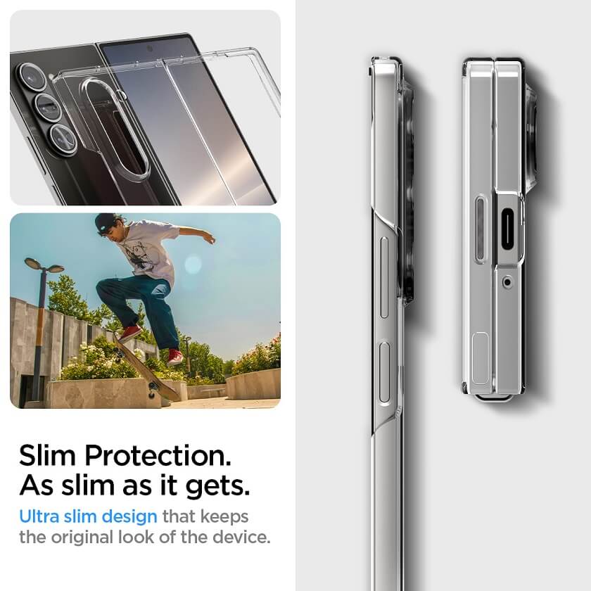Тънък Калъф за Samsung Z Fold 6, Spigen AirSkin Case, Прозрачен (7)