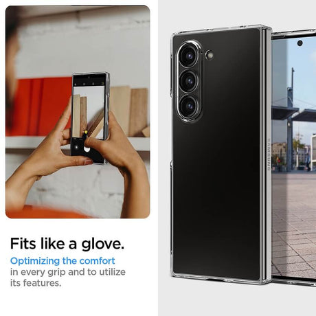 Тънък Калъф за Samsung Z Fold 6, Spigen AirSkin Case, Прозрачен (9)