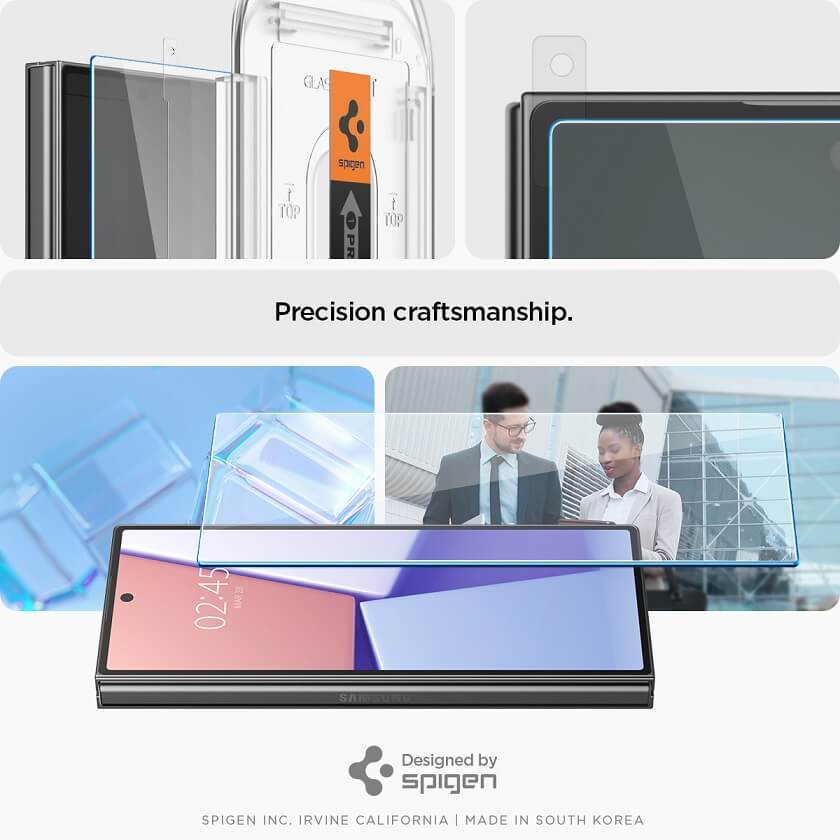 Протектор за Външния Дисплей на Samsung Z Fold 6, Spigen EZ Fit Glass 2бр., Прозрачен (10)