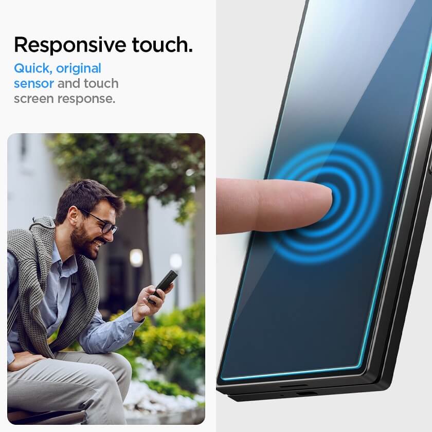 Протектор за Външния Дисплей на Samsung Z Fold 6, Spigen EZ Fit Glass 2бр., Прозрачен (9)