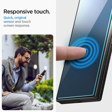 Протектор за Външния Дисплей на Samsung Z Fold 6, Spigen EZ Fit Glass 2бр., Прозрачен (9)
