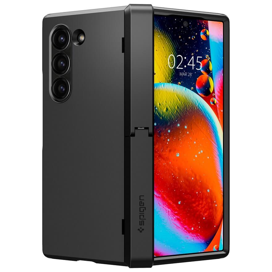 Калъф с Pen Поставка и Предпазител за Samsung Z Fold 6, Spigen Tough Armor Pro Case, Черен (3)