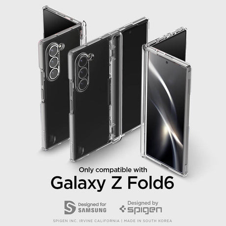 Хибриден Калъф с Предпазител за Samsung Z Fold 6, Spigen Ultra Hybrid Pro Case, Прозрачен (6)