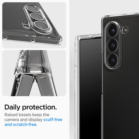 Хибриден Калъф с Предпазител за Samsung Z Fold 6, Spigen Ultra Hybrid Pro Case, Прозрачен (9)