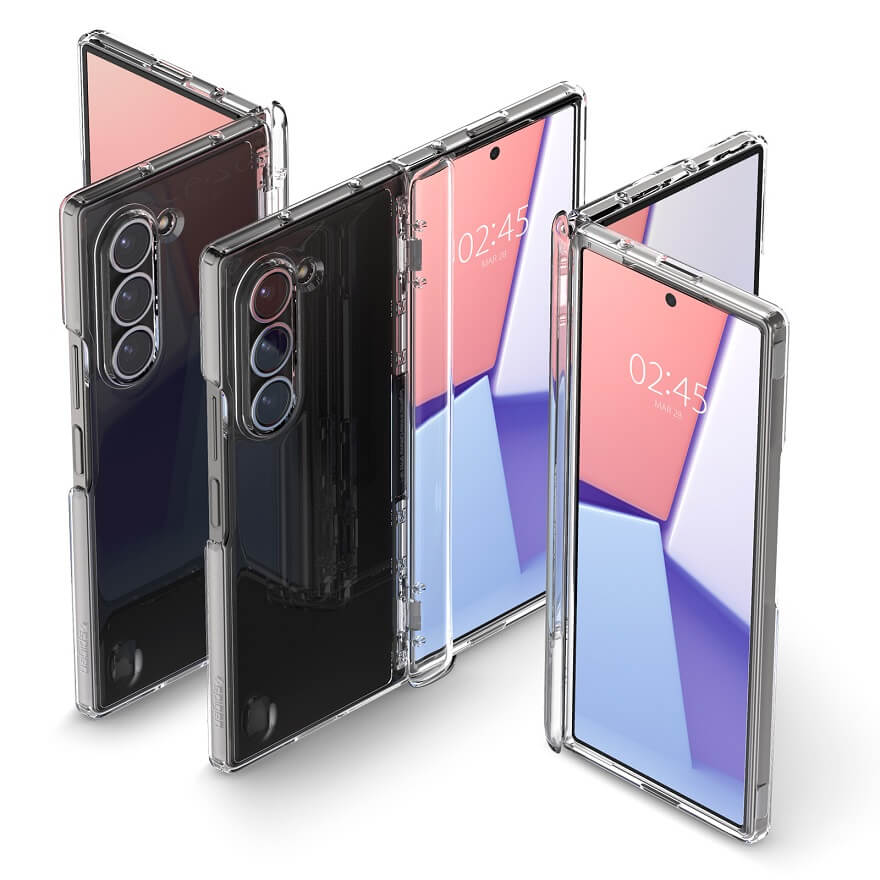 Хибриден Калъф с Предпазител за Samsung Z Fold 6, Spigen Ultra Hybrid Pro Case, Прозрачен (3)