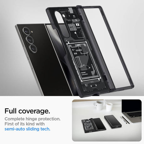 Хибриден Калъф с Предпазител за Samsung Z Fold 6, Spigen Zero One Ultra Hybrid Pro Case, Черен (7)