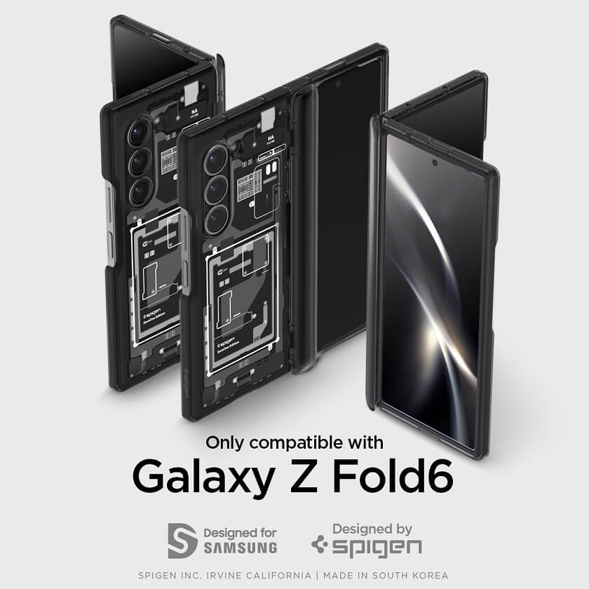 Хибриден Калъф с Предпазител за Samsung Z Fold 6, Spigen Zero One Ultra Hybrid Pro Case, Черен (6)