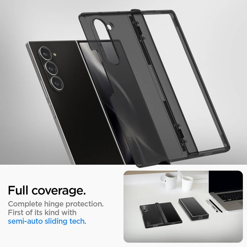 Хибриден Калъф с Предпазител за Samsung Z Fold 6, Spigen Ultra Hybrid Pro Case, Сив (7)