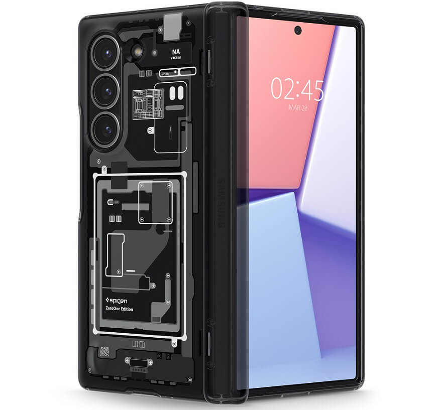 Хибриден Калъф с Предпазител за Samsung Z Fold 6, Spigen Zero One Ultra Hybrid Pro Case, Черен (2)