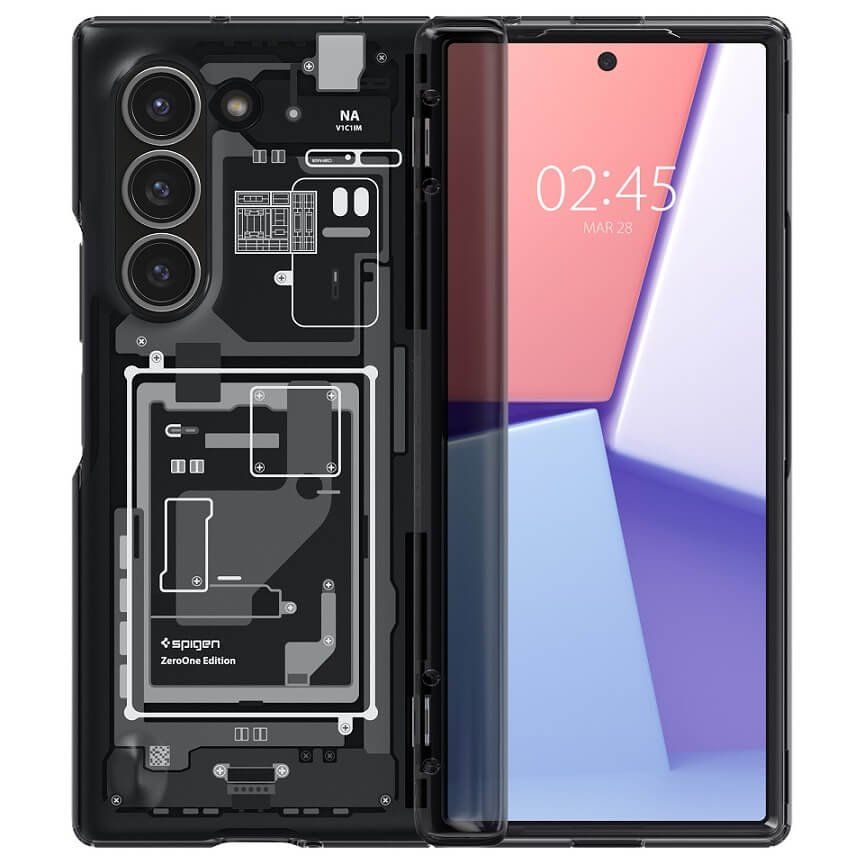 Хибриден Калъф с Предпазител за Samsung Z Fold 6, Spigen Zero One Ultra Hybrid Pro Case, Черен (4)