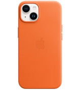 Оригинален Кожен Калъф за iPhone 14, Leather Magsafe Case MPPL3ZM/A, Оранжев