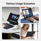 Кожен Калъф с Клавиатура за iPad Pro 13 2025-2024, Dux Ducis Magnetic Keyboard Case, Черен (6)