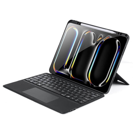 Кожен Калъф с Клавиатура за iPad Pro 13 2025-2024, Dux Ducis Magnetic Keyboard Case, Черен (2)
