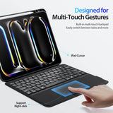 Кожен Калъф с Клавиатура за iPad Pro 13 2025-2024, Dux Ducis Magnetic Keyboard Case, Черен (9)