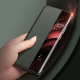 Активен Калъф за Huawei Mate 60 Pro, Qialino Smart Book Case, Зелен (2)