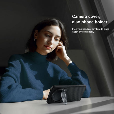 Удароустойчив Калъф за Huawei Mate 60 Pro, Nillkin CamShield Prop Case, Черен (4)
