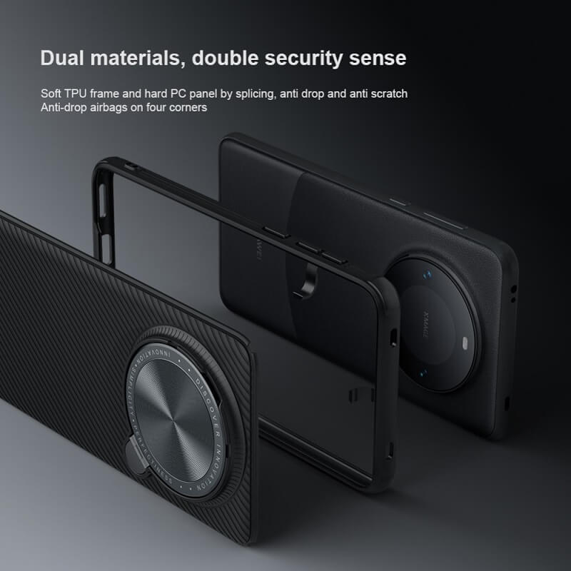 Удароустойчив Калъф за Huawei Mate 60 Pro, Nillkin CamShield Prop Case, Черен (6)