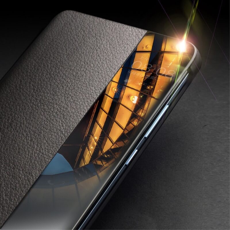 Активен Калъф за Huawei Mate 60 Pro, Qialino Smart Book Case, Черен (5)