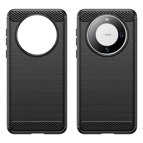 Противоударен Калъф за Huawei Mate 60 Pro, Premium Carbon Case, Черен (2)